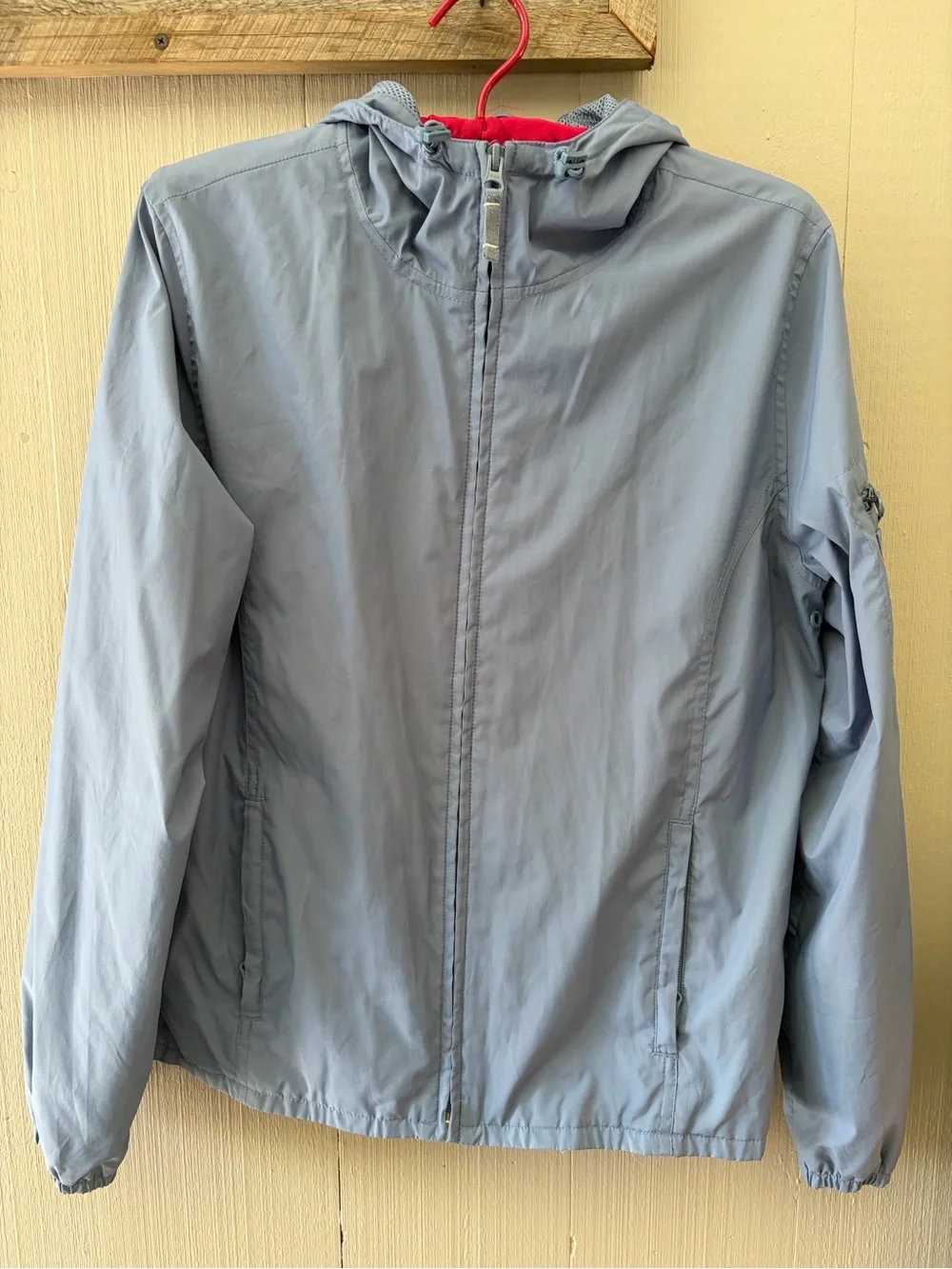 Old Navy Light Blue Hooded Windbreaker Jacket
